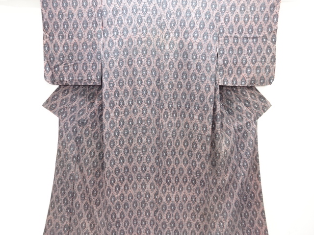 JAPANESE KIMONO / ANTIQUE KIMONO / SILK / KINSHA / FLOWER CREST